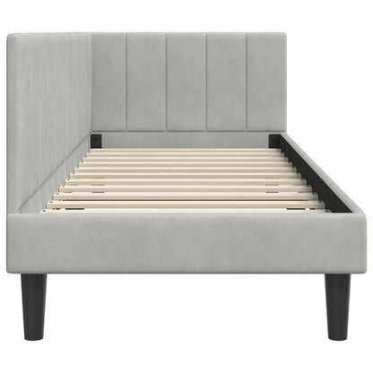 Cornice del letto ad angolo Grigio chiaro 80 cm x 200 cm | homemem39
