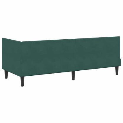 Cornice del letto ad angolo Verde Scuro 80 cm x 200 cm Velluto | homemem39