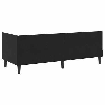 Cornice del letto ad angolo Nero 80 cm x 200 cm Velluto | homemem39