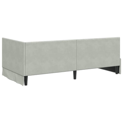 Cornice del letto ad angolo Grigio chiaro 90 cm x 200 cm