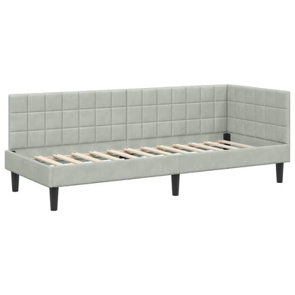 Cornice del letto ad angolo Grigio chiaro 80 cm x 200 cm | homemem39