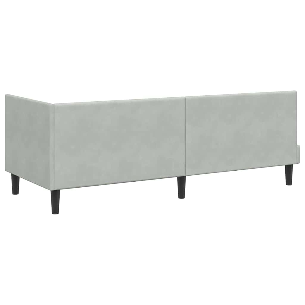 Cornice del letto ad angolo Grigio chiaro 80 cm x 200 cm | homemem39