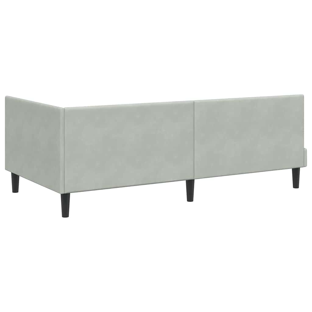 Cornice del letto ad angolo Grigio chiaro 90 cm x 200 cm | homemem39