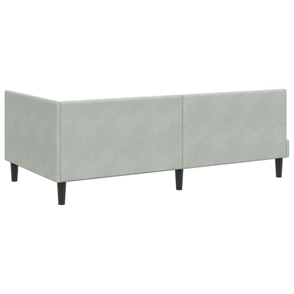 Cornice del letto ad angolo Grigio chiaro 100 cm x 200 cm | homemem39