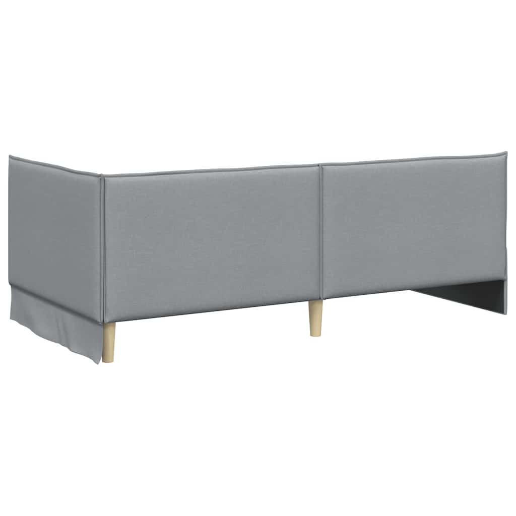 Cornice del letto ad angolo Grigio chiaro 100 cm x 200 cm