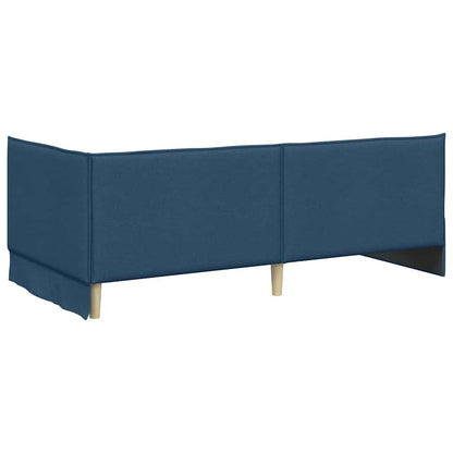Cornice del letto ad angolo Blu 80 x 200 cm Tessuto - homemem39