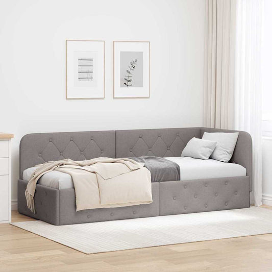 Cornice del letto ad angolo Talpa 80 x 200 cm Tessuto | homemem39