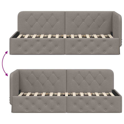 Cornice del letto ad angolo Talpa 80 x 200 cm Tessuto | homemem39