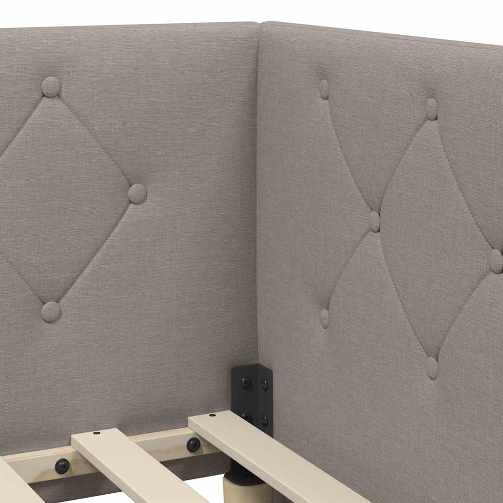 Cornice del letto ad angolo Talpa 100 x 200 cm Tessuto
