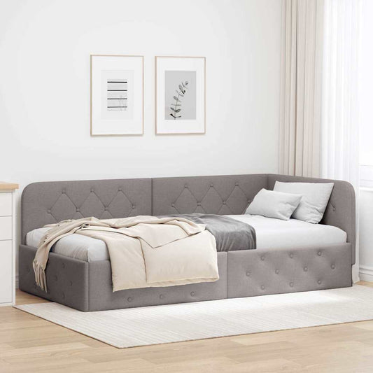 Cornice del letto ad angolo Talpa 100 x 200 cm Tessuto