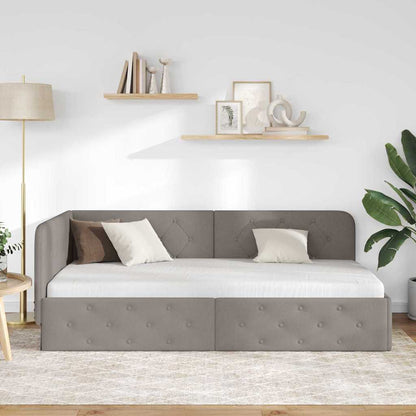 Cornice del letto ad angolo Talpa 100 x 200 cm Tessuto