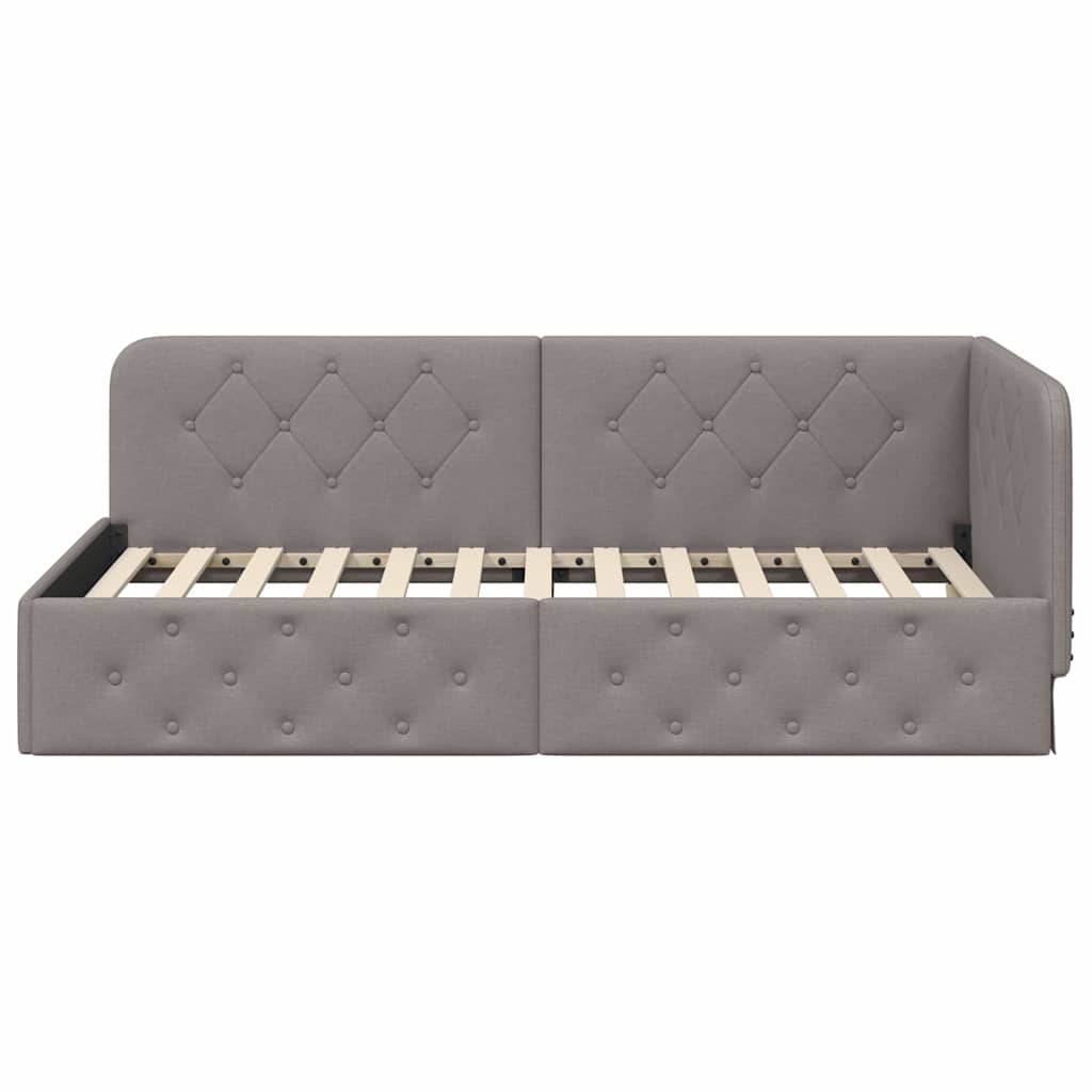 Cornice del letto ad angolo Talpa 100 x 200 cm Tessuto