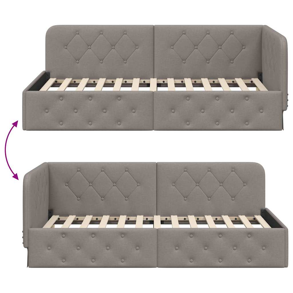 Cornice del letto ad angolo Talpa 100 x 200 cm Tessuto