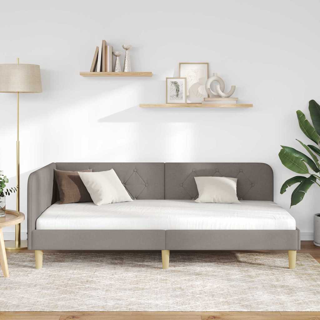 Cornice del letto ad angolo Talpa 100 x 200 cm Tessuto | homemem39