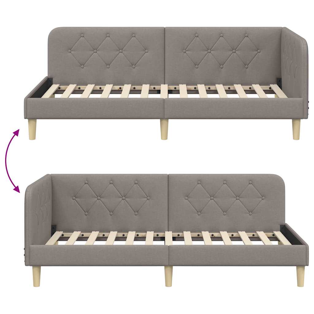 Cornice del letto ad angolo Talpa 100 x 200 cm Tessuto | homemem39
