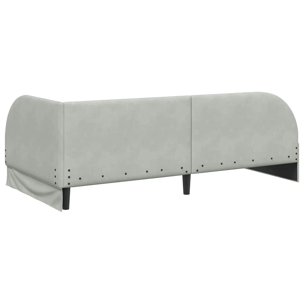 Cornice del letto ad angolo Grigio chiaro 100 cm x 200 cm | homemem39