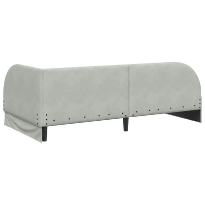 Cornice del letto ad angolo Grigio chiaro 100 cm x 200 cm | homemem39