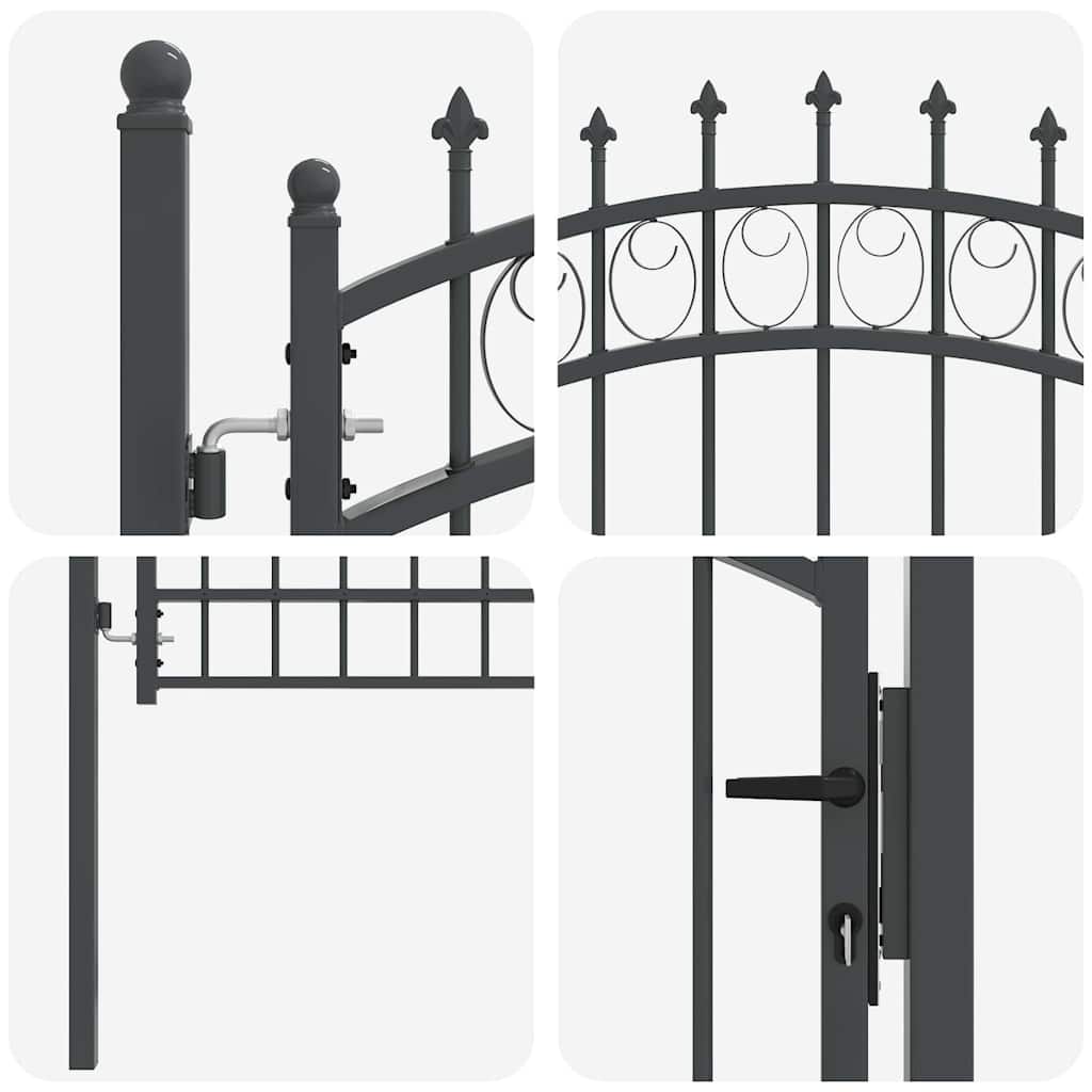 Cancello della recinzione con punte EMMEN 200 x 100 cm | homemem39