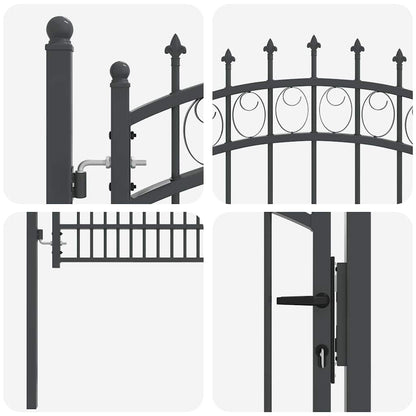 Cancello della recinzione con punte EMMEN 170 x 100 cm | homemem39