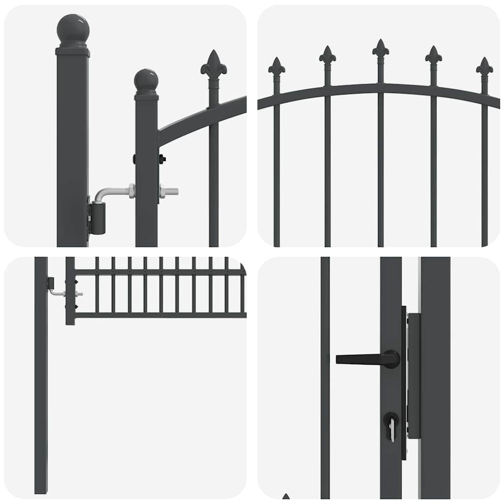 Cancello della recinzione con punte EMMEN 200 x 100 cm | homemem39