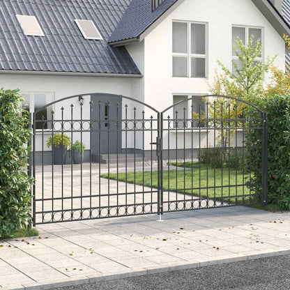 Cancello per recinzione ASSEN 401 x 224,5 cm Acciaio Grigio | homemem39