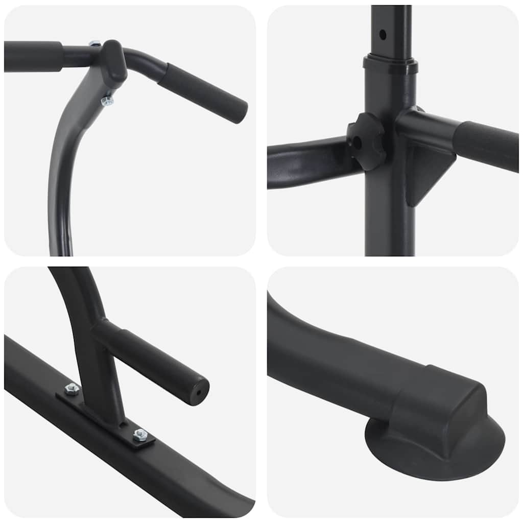 Stazione per dips della torre di potenza Nero 102 x 95 x 210 cm