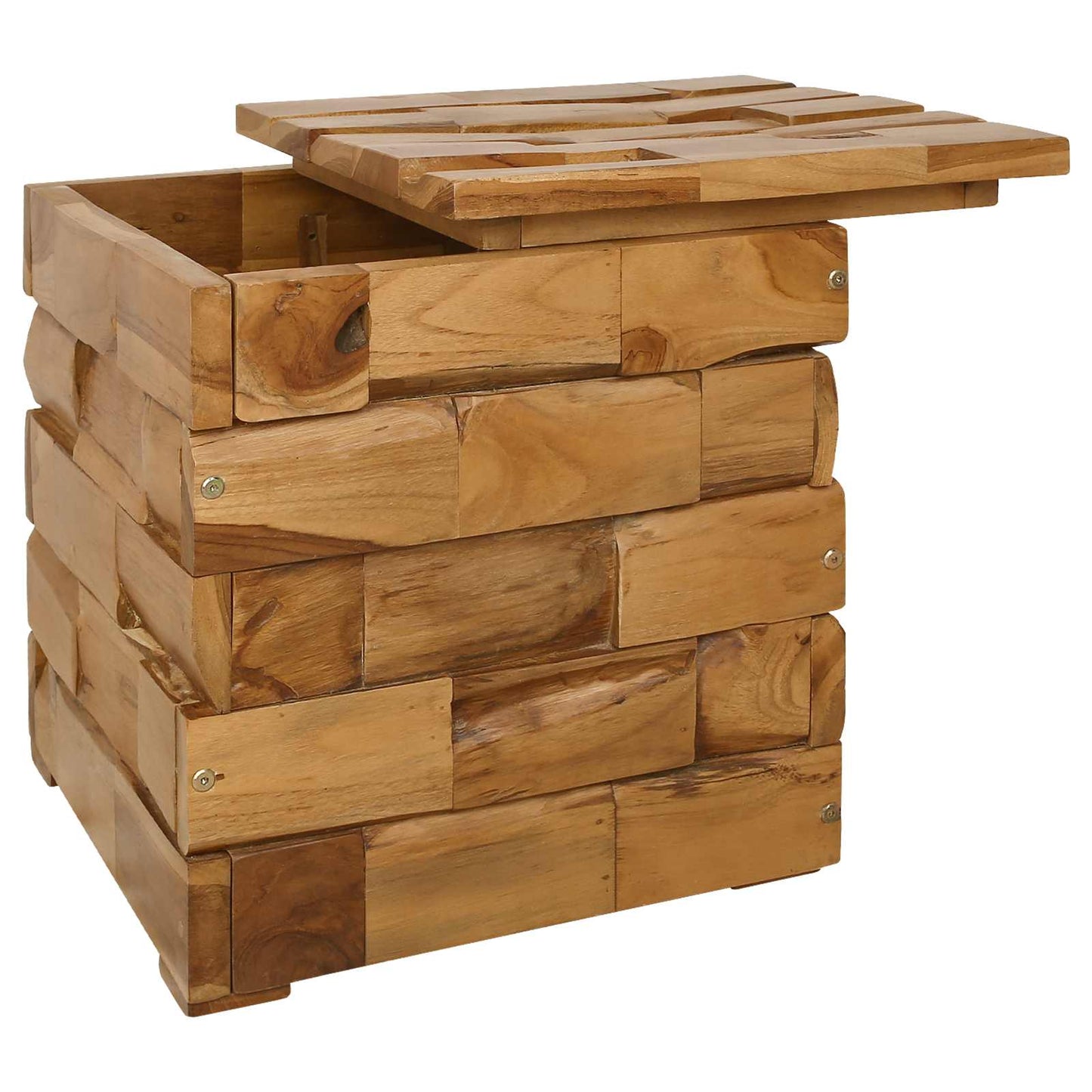 Sgabello per Riporre Marrone 40 x 40 x 45 cm | homemem39