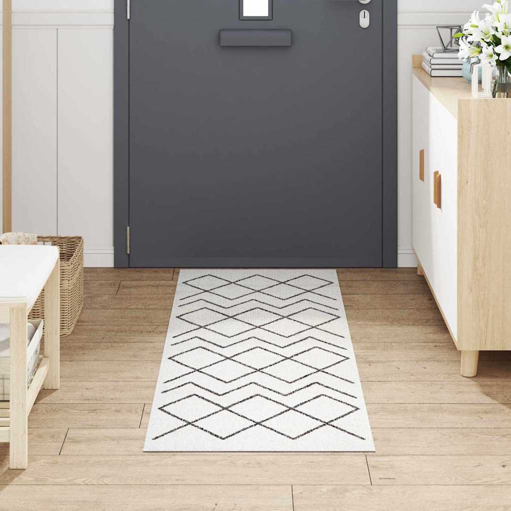Tappeto da Cucina Bianco 180 x 60 cm Velluto | homemem39