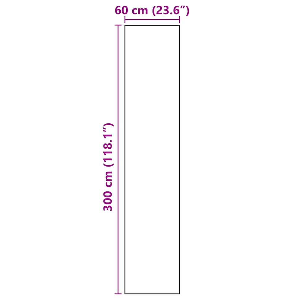 Tappeto da Cucina Bianco 300 x 60 cm Velluto | homemem39