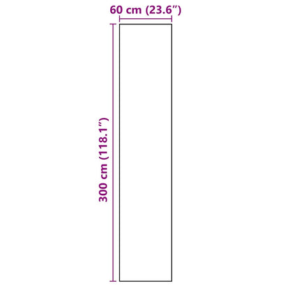 Tappeto da Cucina Nero 300 x 60 cm Velluto