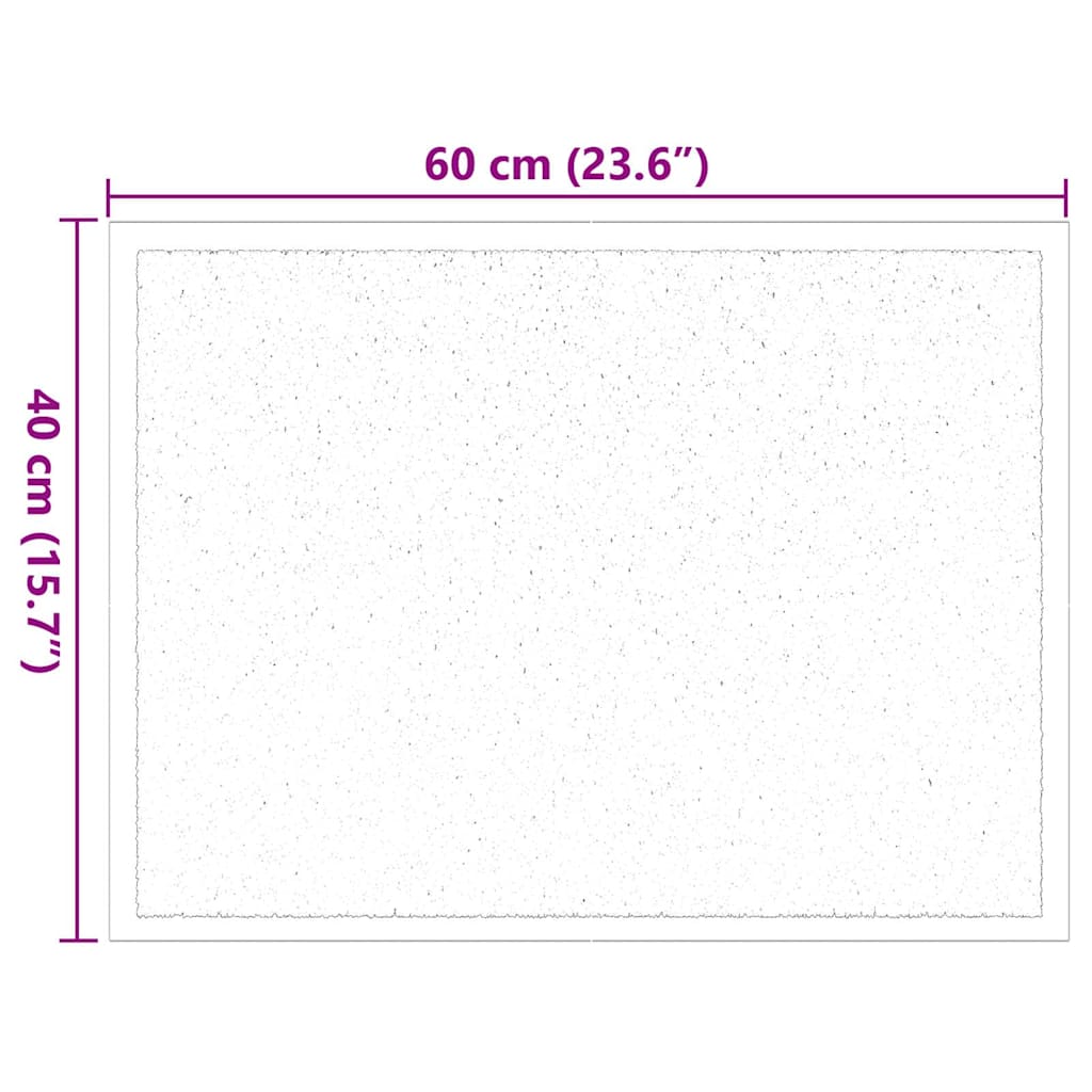 Tappetino Antracite 60 x 40 x 1.2 cm Tessuto Teddy