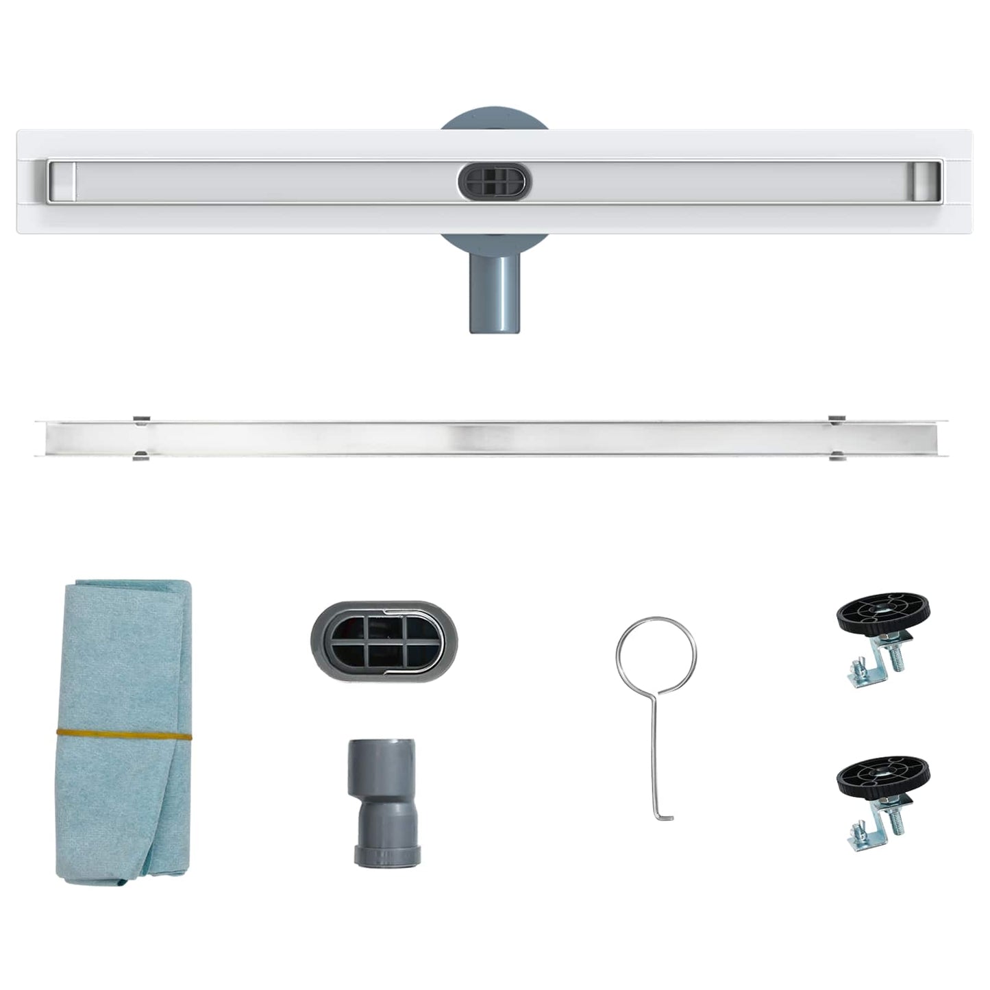Scolascale per doccia a 360° con modello slim Argento 60 cm