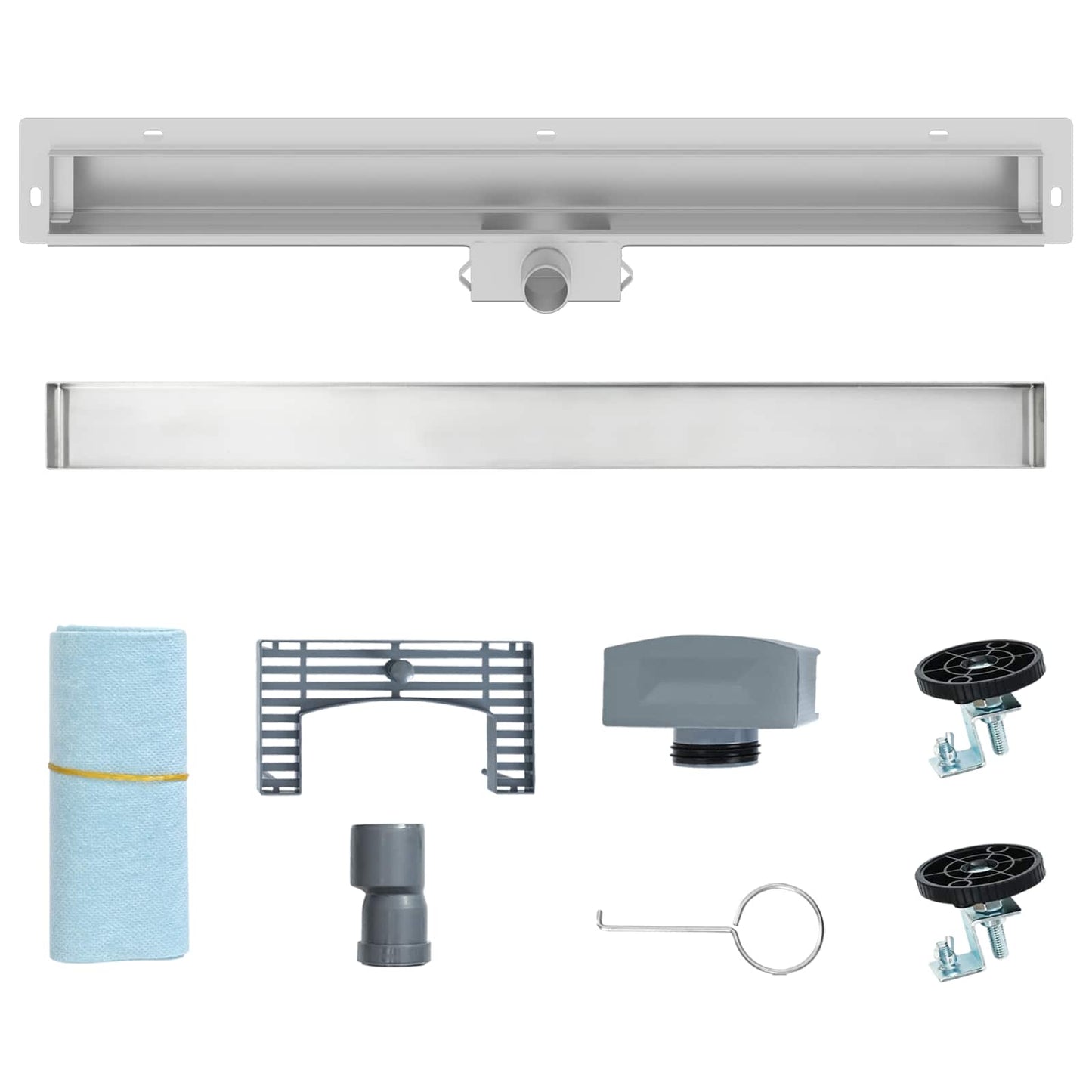 Scarico Doccia da Parete Argento 80 cm Acciaio Inox 304 | homemem39
