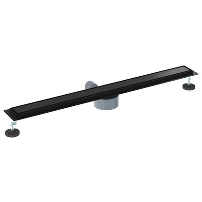 Scarico doccia 2-in-1 con sifone a 360° Nero 90 cm