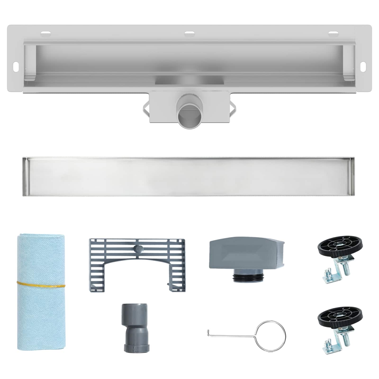 Scarico Doccia da Parete Argento 50 cm Acciaio Inox 304 | homemem39