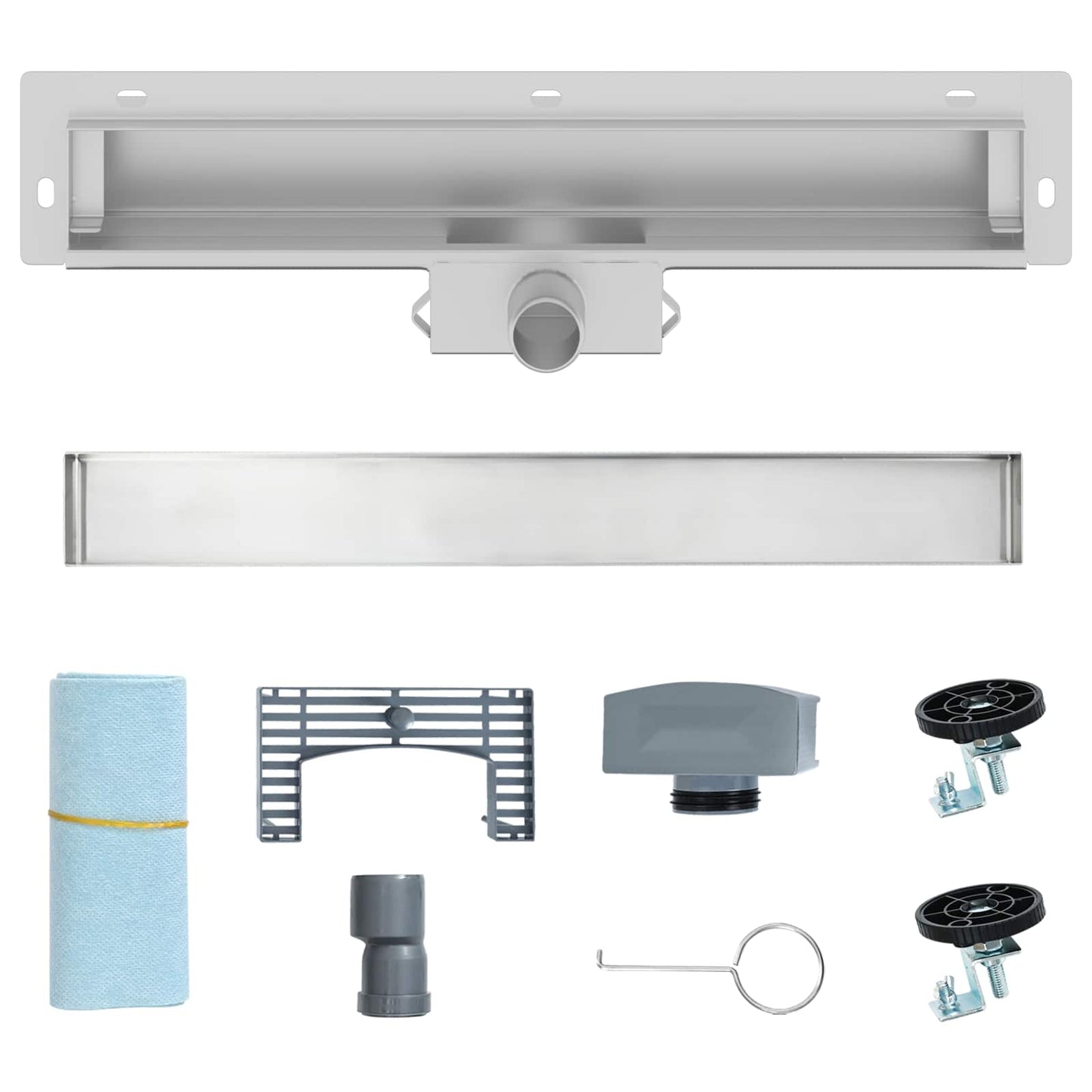 Scarico Doccia da Parete Argento 50 cm Acciaio Inox 304 | homemem39