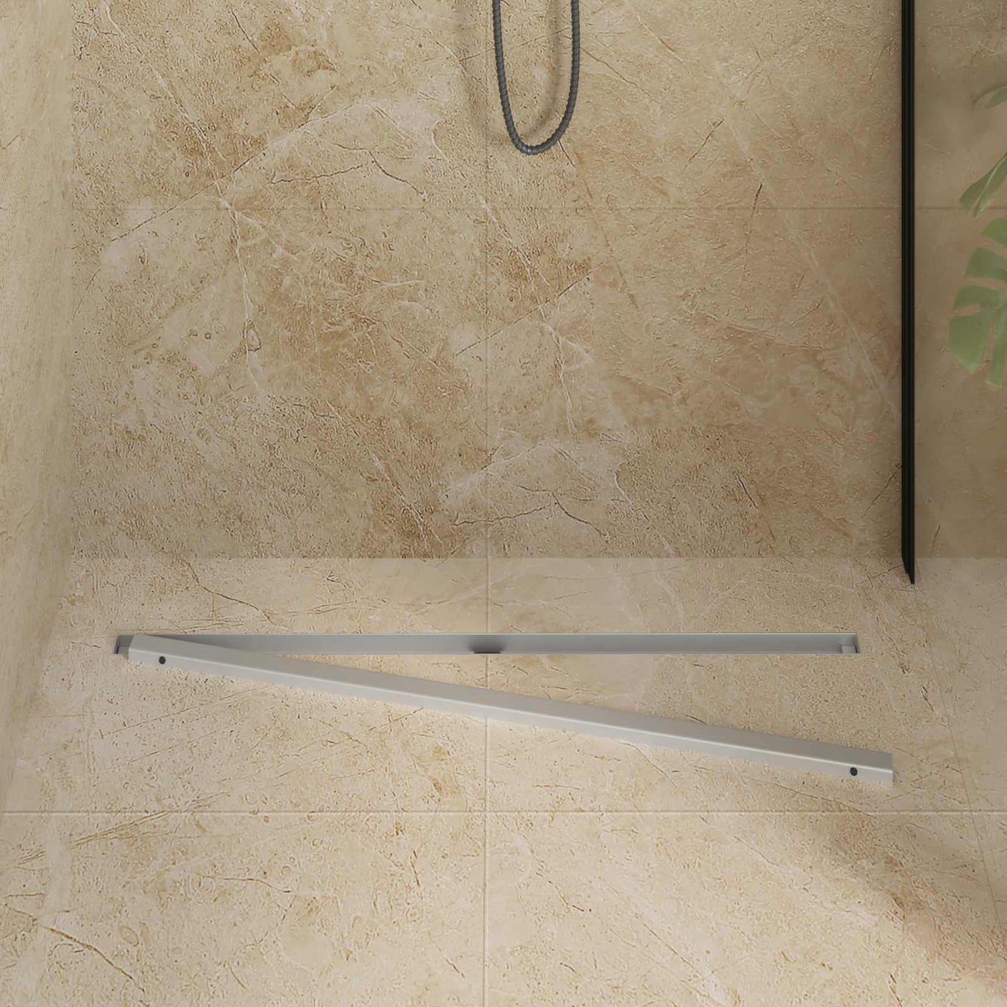 Scolascale per doccia a 360° con modello slim Argento 90 cm | homemem39