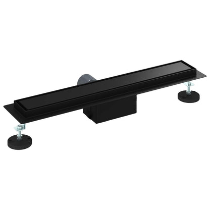Drenaggio doccia 2 in 1 Nero 60 cm Acciaio Inox 304 | homemem39