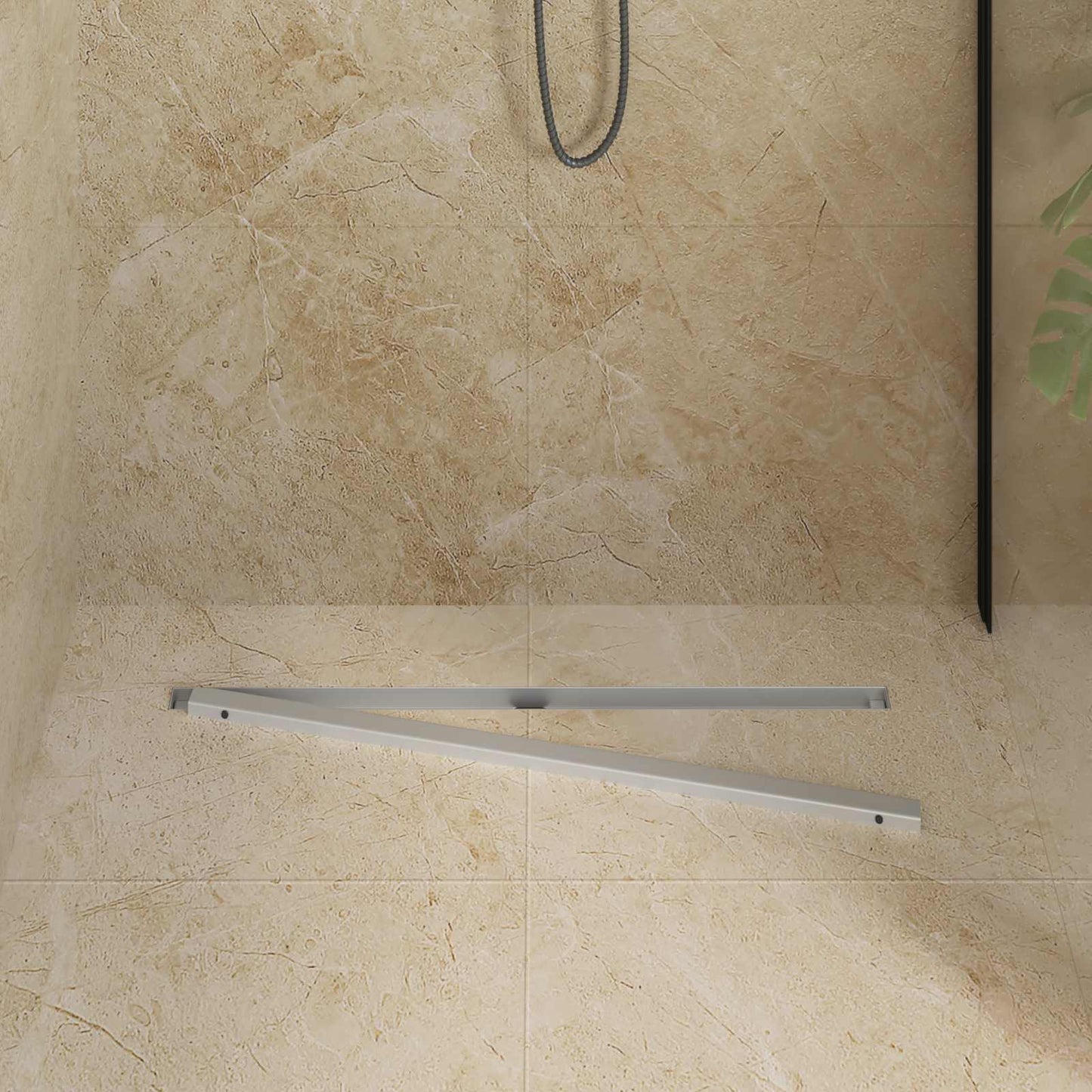 Scolascale per doccia a 360° con modello slim Argento 80 cm | homemem39