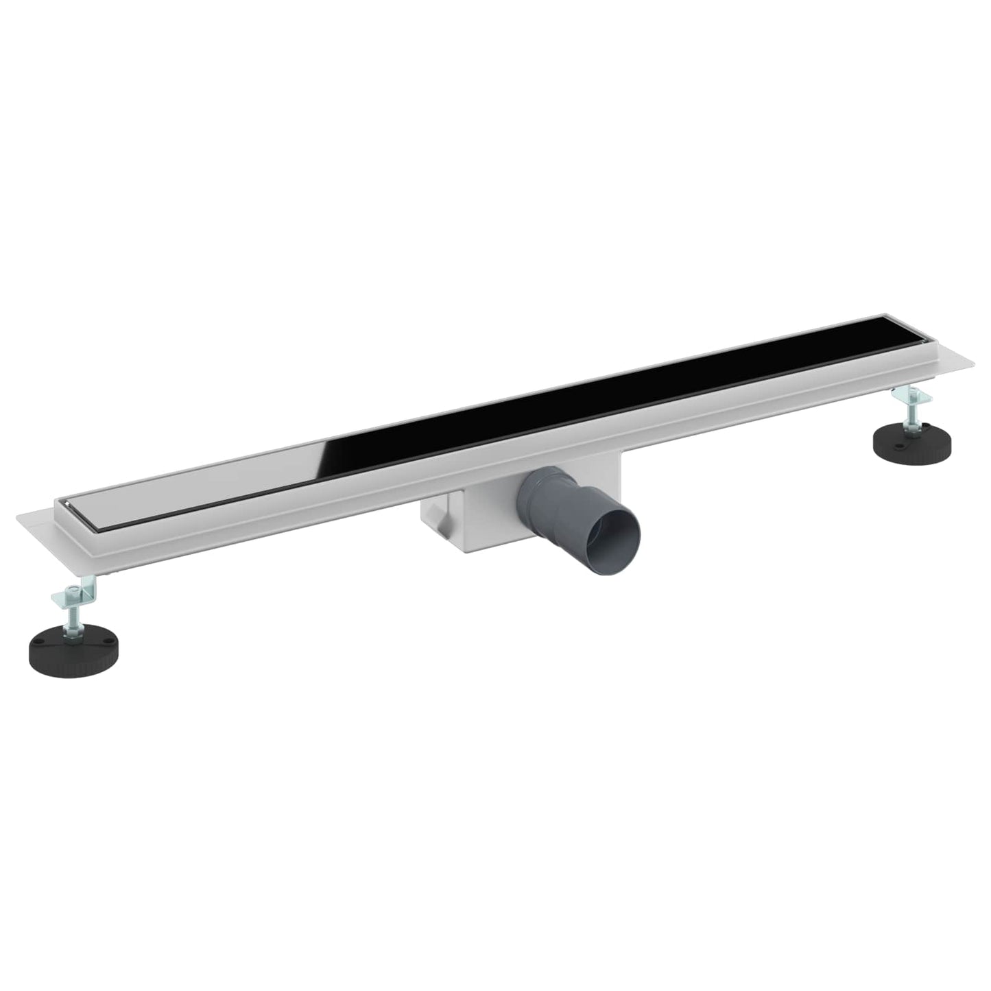 Drenaggio doccia con copertura in vetro Nero 80 cm | homemem39