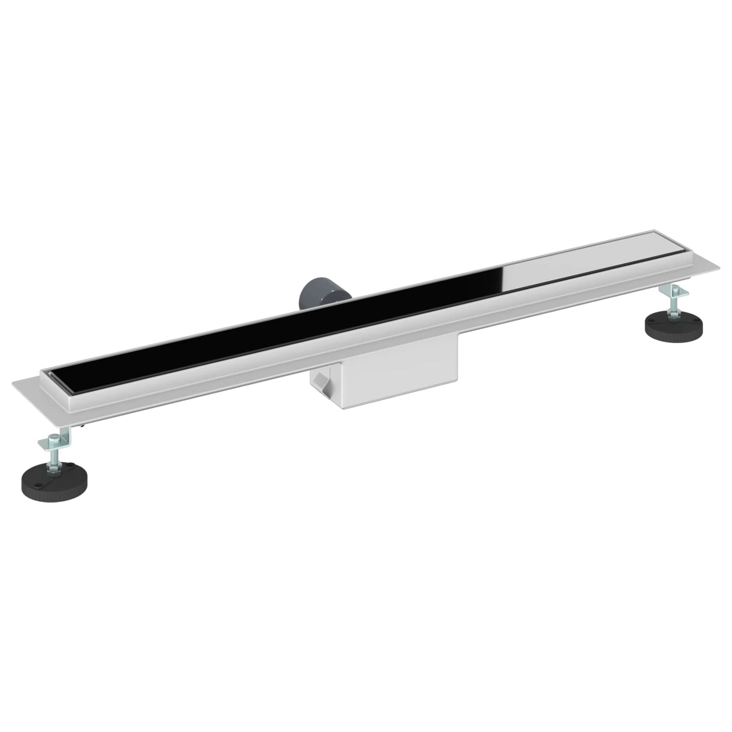 Drenaggio doccia con copertura in vetro Nero 70 cm | homemem39
