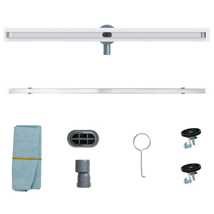 Scolascale per doccia a 360° con modello slim Argento 100 cm | homemem39
