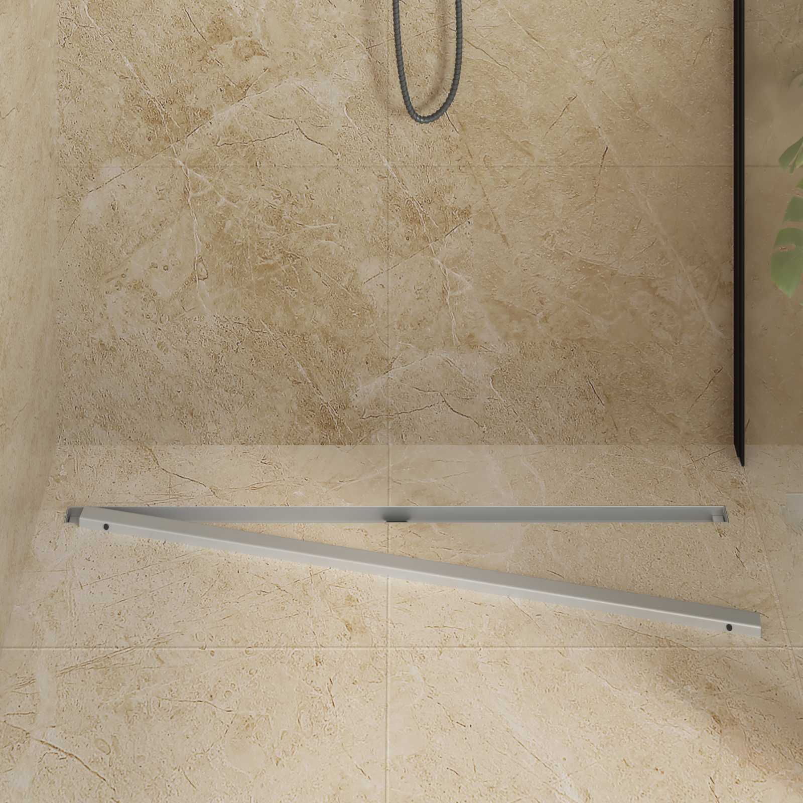 Scolascale per doccia a 360° con modello slim Argento 100 cm | homemem39