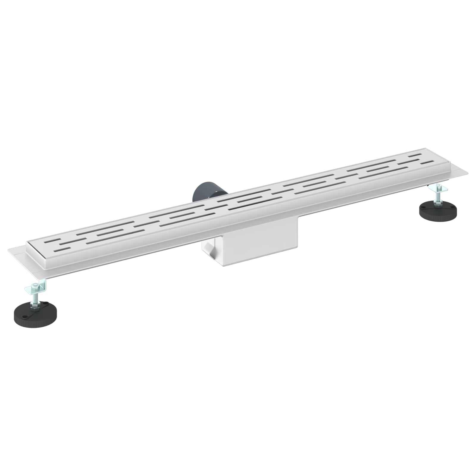 Drenaggio doccia con design a striscia Argento 70 cm | homemem39