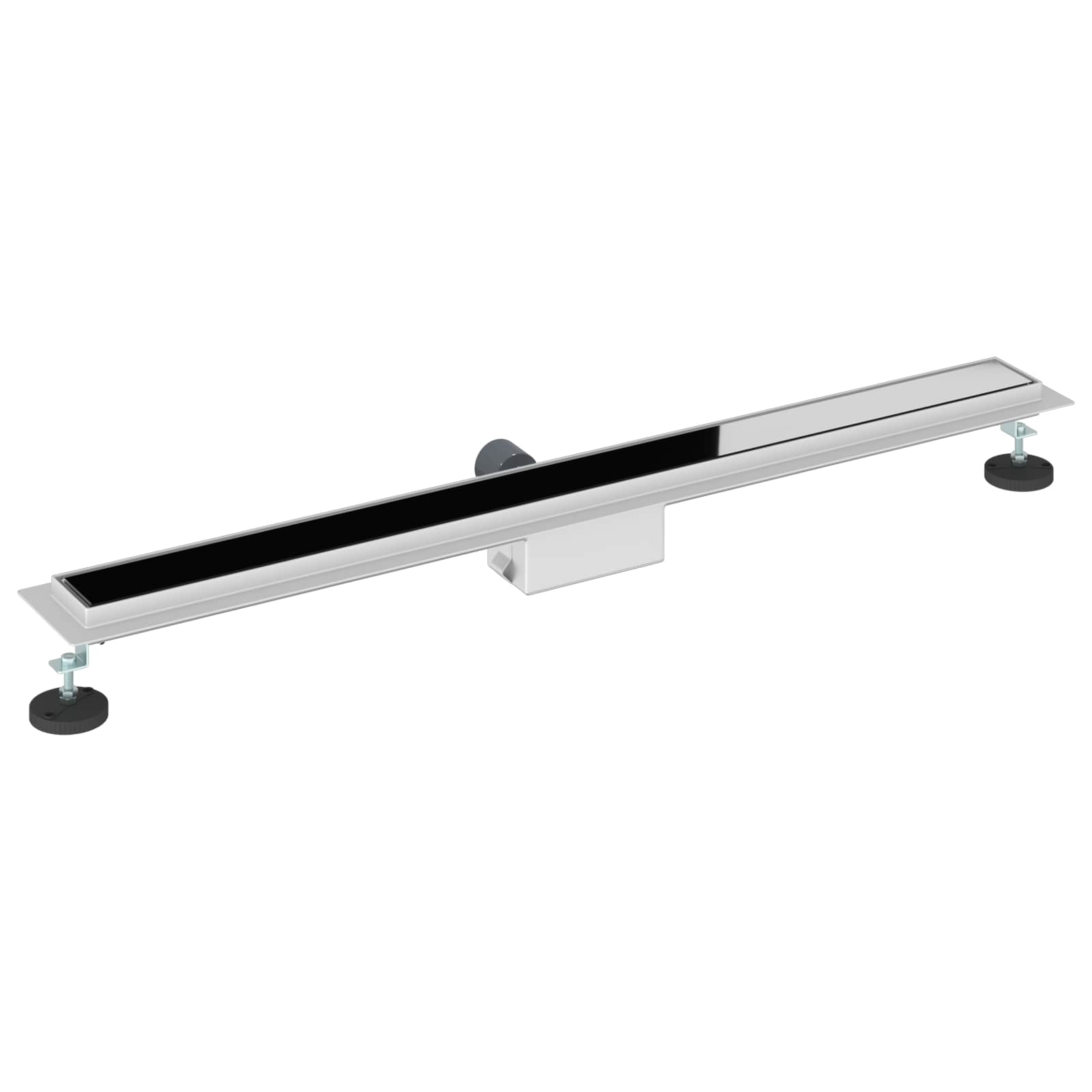 Drenaggio doccia con copertura in vetro Nero 90 cm | homemem39