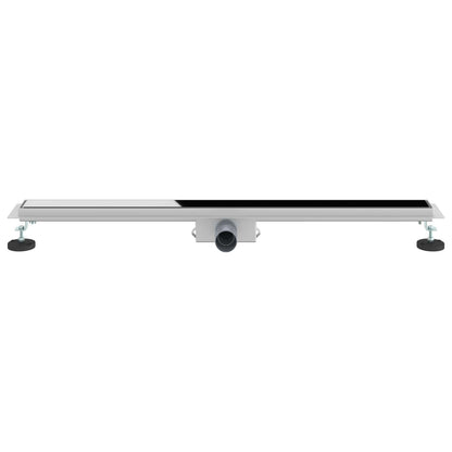 Drenaggio doccia con copertura in vetro Nero 90 cm | homemem39