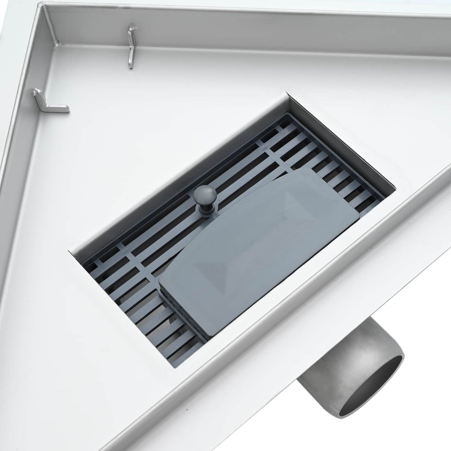 Scarico Doccia Triangolare 2 in 1 Argento 32 x 32 x 7,5 cm | homemem39