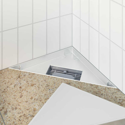 Scarico Doccia Triangolare 2 in 1 Argento 32 x 32 x 7,5 cm