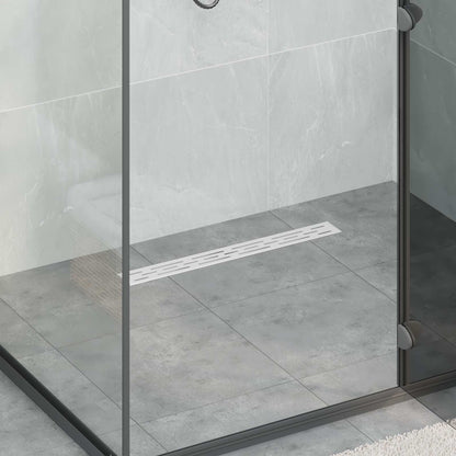 Scarico doccia con copertura in vetro e sifone a 360° 60 cm | homemem39