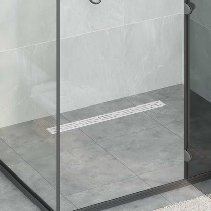 Scarico doccia con copertura in vetro e sifone a 360° 70 cm | homemem39